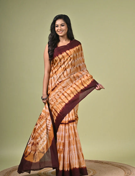 Cotton Shibori Saree I Designer Dye Saree