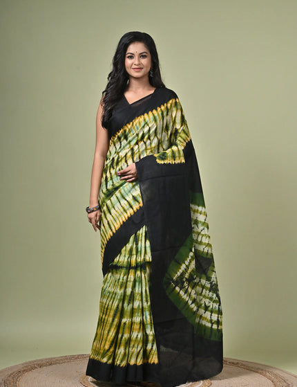 Cotton Shibori Saree I Designer Dye Saree