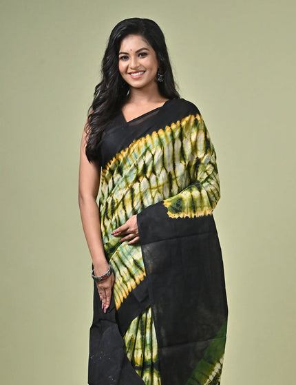 Cotton Shibori Saree I Designer Dye Saree