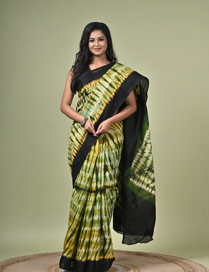Cotton Shibori Saree I Designer Dye Saree