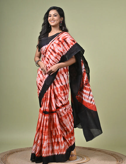 Cotton Shibori Saree I Designer Dye Saree
