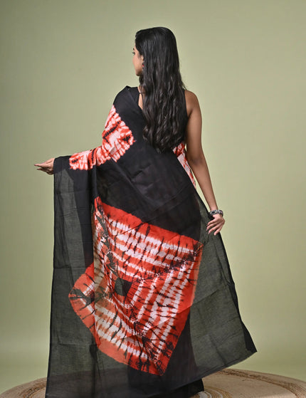 Cotton Shibori Saree I Designer Dye Saree
