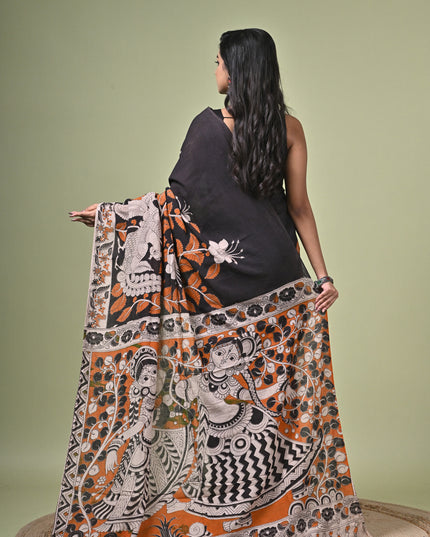KK'S KALAMKARI DIGITAL PRINT SAREE I WOMEN'S DESIGNER KALAMKARI COTTON DIGITAL FLORAL PRINT TRENDING SAREE I WITH BLOUSE PIECE (UNSTITCHED) I DAILY WEAR SAREE I PARTY WEAR SAREE I SUMMER SAREE I COTTON SAREE I LIGHT WEAR