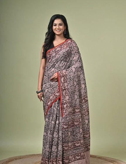 Kalamkari Cotton Digital Print Saree