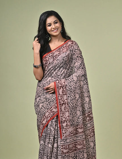 Kalamkari Cotton Digital Print Saree