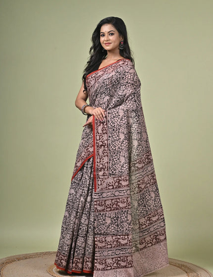Kalamkari Cotton Digital Print Saree