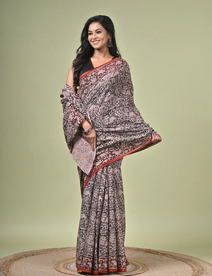 Kalamkari Cotton Digital Print Saree