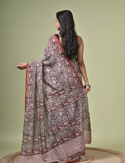 Kalamkari Cotton Digital Print Saree