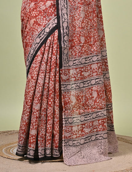 Kalamkari Cotton Digital Print Saree