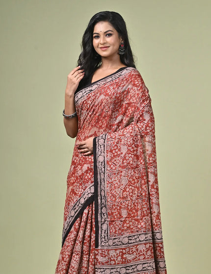 Kalamkari Cotton Digital Print Saree