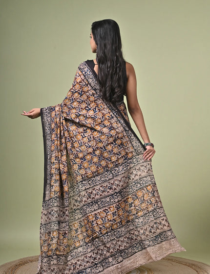 Kalamkari Cotton Digital Print Saree