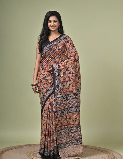 Kalamkari Print Cotton Saree