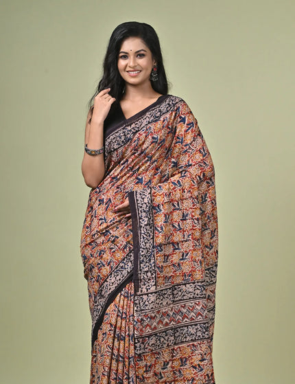 Kalamkari Print Cotton Saree