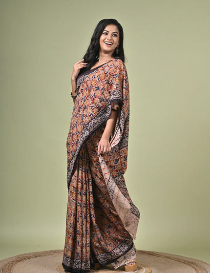 Kalamkari Print Cotton Saree