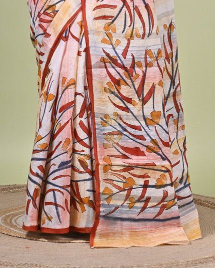 KK'S COTTON PAINTING STITCH SAREE I WOMEN'S PURE COTTON FLORAL HAND PAINTED TRENDING SAREE I DAILY WEAR SAREE I PARTY WEAR SAREE I SUMMER WEAR SAREE I COTTON SAREE I LIGHTWEIGHT SAREE I BREATHABLE SAREE