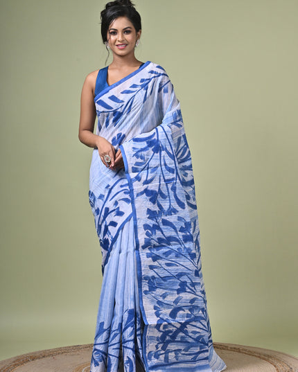 KK'S COTTON PAINTING STITCH SAREE I WOMEN'S PURE COTTON FLORAL HAND PAINTED TRENDING SAREE I DAILY WEAR SAREE I PARTY WEAR SAREE I SUMMER WEAR SAREE I COTTON SAREE I LIGHTWEIGHT SAREE I BREATHABLE SAREE