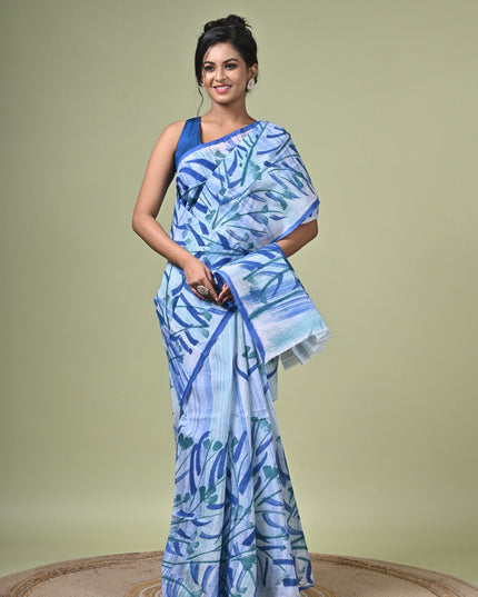 KK'S COTTON PAINTING STITCH SAREE I WOMEN'S PURE COTTON FLORAL HAND PAINTED TRENDING SAREE I DAILY WEAR SAREE I PARTY WEAR SAREE I SUMMER WEAR SAREE I COTTON SAREE I LIGHTWEIGHT SAREE I BREATHABLE SAREE