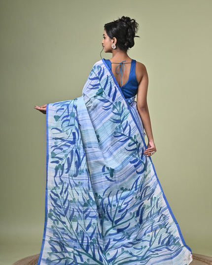 KK'S COTTON PAINTING STITCH SAREE I WOMEN'S PURE COTTON FLORAL HAND PAINTED TRENDING SAREE I DAILY WEAR SAREE I PARTY WEAR SAREE I SUMMER WEAR SAREE I COTTON SAREE I LIGHTWEIGHT SAREE I BREATHABLE SAREE