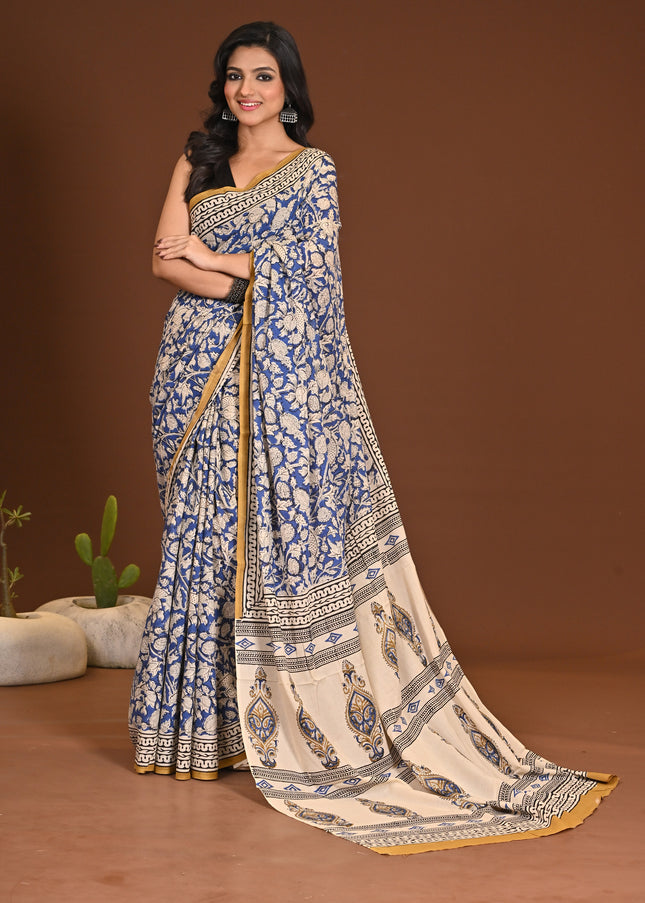 COTTON BAGRU SAREE