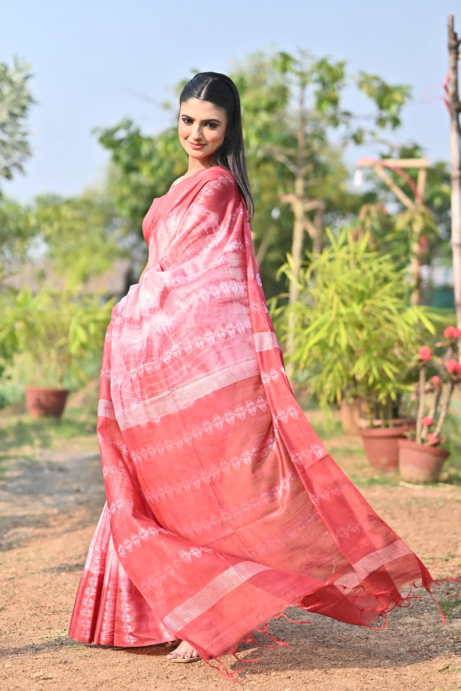 COTTON SREEBHORI DYE SAREE