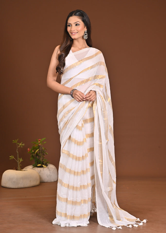 KHADI MULTICOLOR PAR SAREE