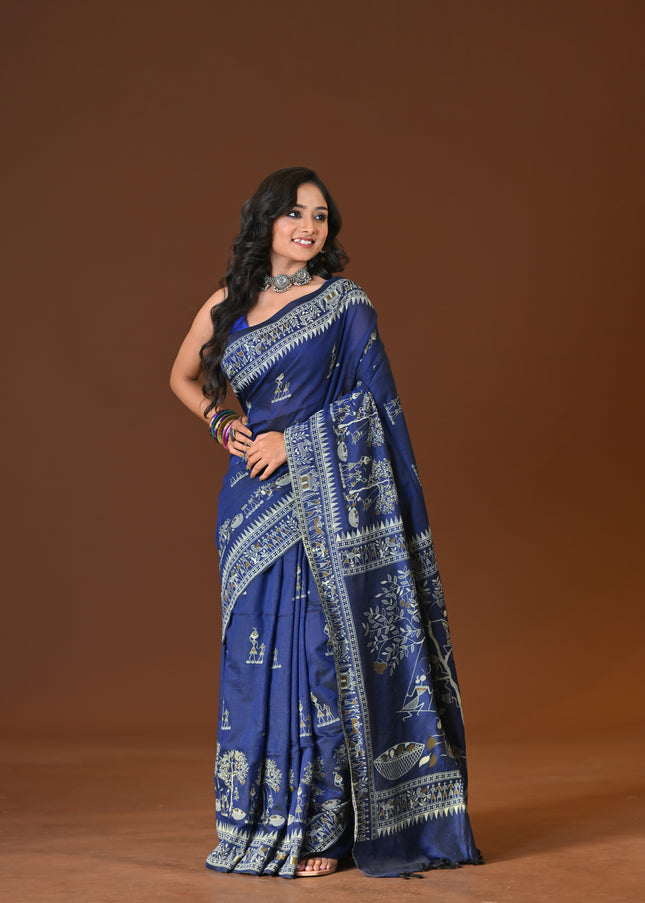 Khadi Tree Print Daily Wear Saree