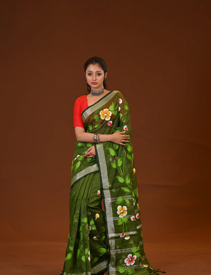 Handloom Hand Print Saree