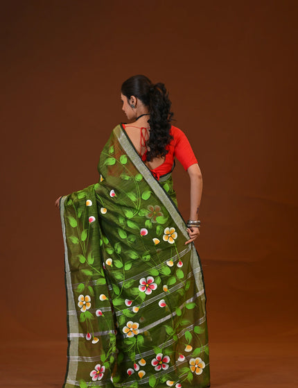 Handloom Hand Print Saree