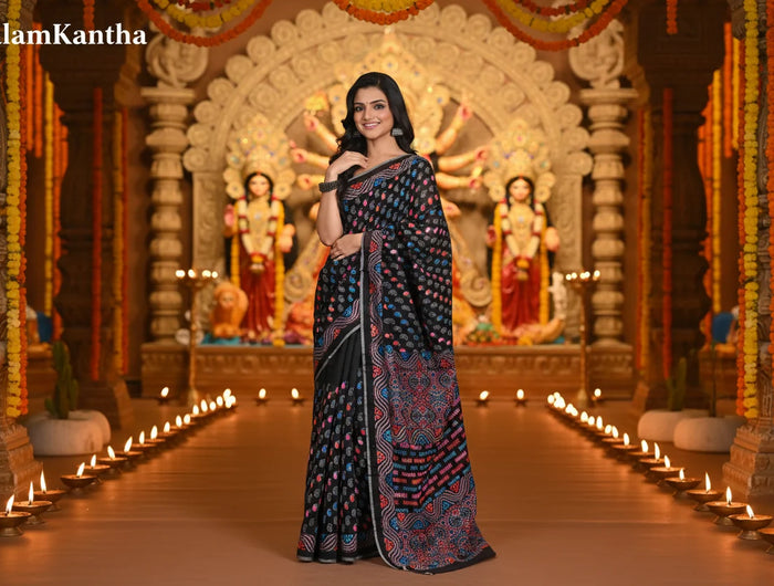 [product_title]-Handcrafted Saree KalamKantha